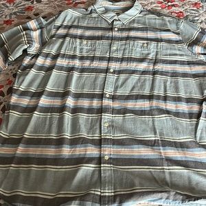 Man’s brand new long sleeve shirt size 3xxxl bottoms up color blue price 26.94